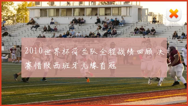 2010世界杯荷兰队全程战绩回顾 决赛惜败西班牙无缘首冠